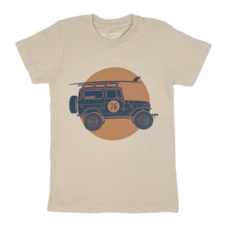 Tiny Whales Trailblazer Sand S/S Tee, Tiny Whales, Boys, Boys Clothing, cf-size-10y, cf-type-shirt, cf-vendor-tiny-whales, Jeep, Made in the USA, Short Sleeve Tee, Tiny Whales, tiny whales SS