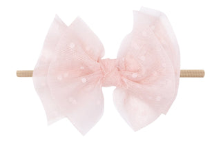 Baby Bling Rose Quartz Tulle / Blush FAB Skinny Headband, Baby Bling, Baby bling, Baby Bling FAB, Baby Bling FAB-BOW-LOUS, Baby Bling FAB-BOW-LOUS Skinny Headband, Baby Bling Headband, Baby B