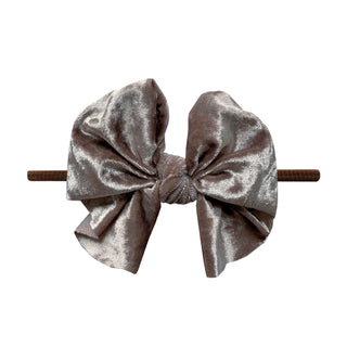 Baby Bling Mushroom / Brown Crushed Velvet FAB Skinny Headband, Baby Bling, Baby Bling, Baby Bling Bows, Baby Bling Crushed Velvet FAB Skinny Headband, Baby Bling Fall 2021, Baby Bling Headba