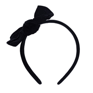 Baby Bling Velvet Knot Hard Headband - Black, Baby Bling, Baby Baby Bling Headbands, Baby Bling, Baby Bling Black Velvet Knot Hard Headband, Baby Bling Fall 2022, Baby Bling Hard Headband, Ba