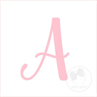 King White w/Light Pink Monogram Hair Bow on Clippie, Wee Ones, Alligator Clip, Alligator Clip Hair Bow, cf-type-hair-bow, cf-vendor-wee-ones, Clippie, Grosgrain, Hair Bow, Initial, Initial H