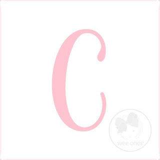 King White w/Light Pink Monogram Hair Bow on Clippie, Wee Ones, Alligator Clip, Alligator Clip Hair Bow, cf-type-hair-bow, cf-vendor-wee-ones, Clippie, Grosgrain, Hair Bow, Initial, Initial H