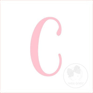 Mini White w/Light Pink Monogram Hair Bow on Clippie, Wee Ones, Alligator Clip, Alligator Clip Hair Bow, cf-type-hair-bow, cf-vendor-wee-ones, Clippie, Grosgrain, Hair Bow, Initial, Initial H