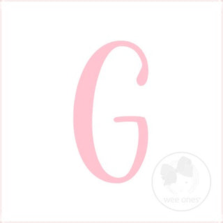 King White w/Light Pink Monogram Hair Bow on Clippie, Wee Ones, Alligator Clip, Alligator Clip Hair Bow, cf-type-hair-bow, cf-vendor-wee-ones, Clippie, Grosgrain, Hair Bow, Initial, Initial H