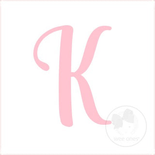 King White w/Light Pink Monogram Hair Bow on Clippie, Wee Ones, Alligator Clip, Alligator Clip Hair Bow, cf-type-hair-bow, cf-vendor-wee-ones, Clippie, Grosgrain, Hair Bow, Initial, Initial H