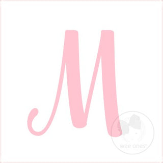 King White w/Light Pink Monogram Hair Bow on Clippie, Wee Ones, Alligator Clip, Alligator Clip Hair Bow, cf-type-hair-bow, cf-vendor-wee-ones, Clippie, Grosgrain, Hair Bow, Initial, Initial H