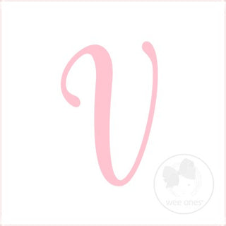 King White w/Light Pink Monogram Hair Bow on Clippie, Wee Ones, Alligator Clip, Alligator Clip Hair Bow, cf-type-hair-bow, cf-vendor-wee-ones, Clippie, Grosgrain, Hair Bow, Initial, Initial H