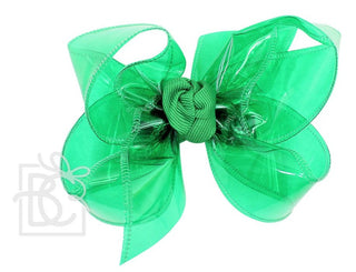 Large Waterproof Double Knot Hair Bow on Clippie, Beyond Creations, Alligator Clip Hair Bow, Beyond Creations, Bow, cf-size-apple-green, cf-size-aqua, cf-size-aquamarine, cf-size-black, cf-si