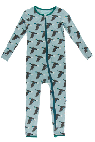 KicKee Pants Jade Mallard Duck Coverall with Zipper, KicKee Pants, Coverall, Coverall with Zipper, Coveralls, Fitted Coverall, KciKee Coverall, KicKee, KicKee Coverall, KicKee Pants, KicKee P