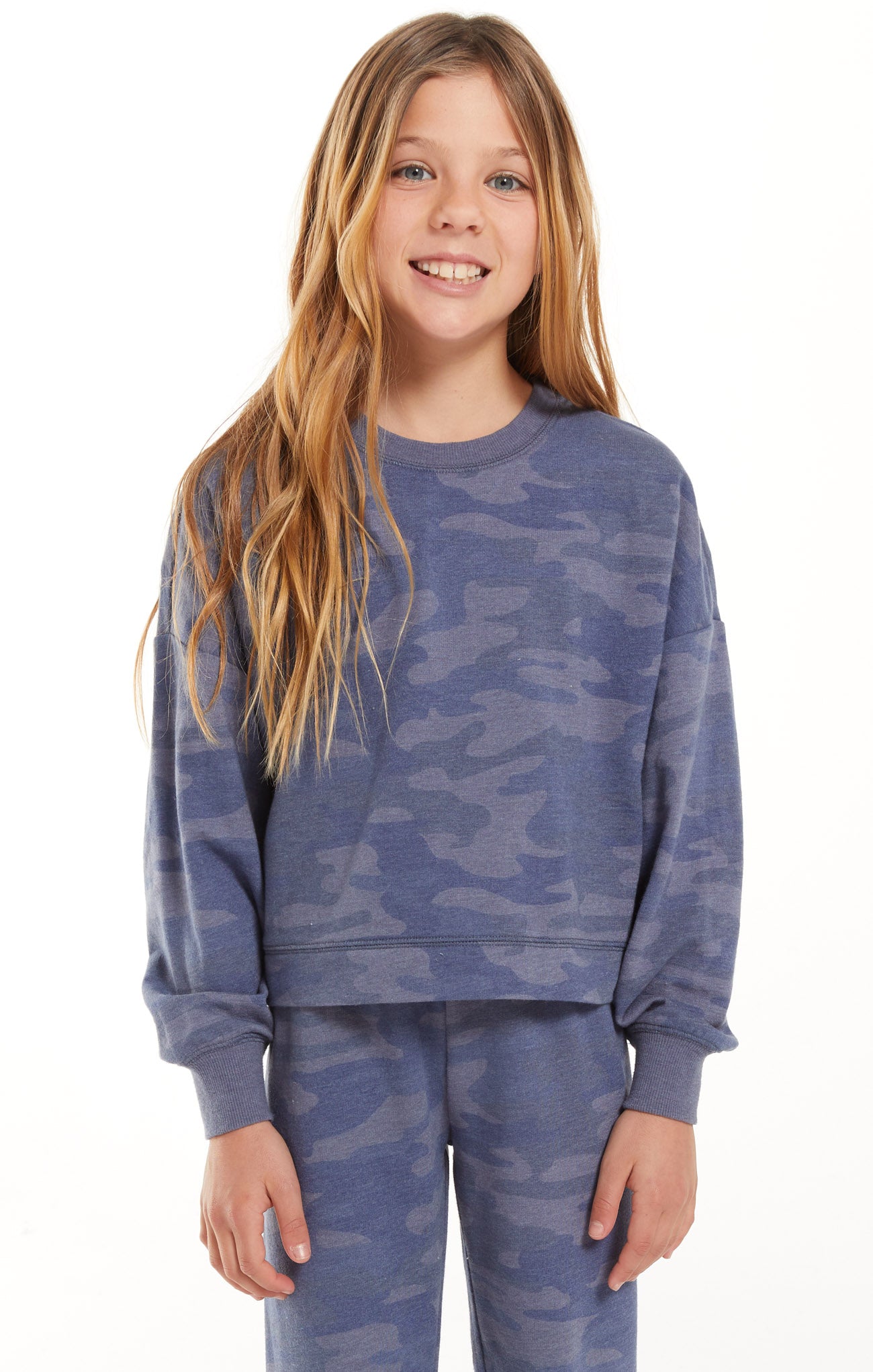 Z Supply Girls Sweatshirt Camo on sale