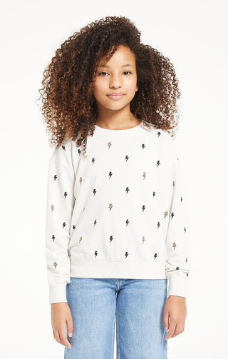 Z Supply Girls Noa Bolt Pullover - Sandstone, Z Supply, cf-size-large-12-14, cf-type-sweatshirt, cf-vendor-z-supply, CM22, JAN23, Top, Tween Girl, tween girls, Tween Girls Clothing, Z Supply,