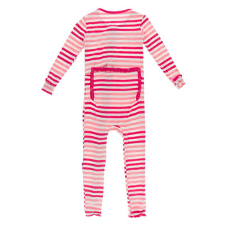 KicKee Pants Forest Fruit Stripe Muffin Ruffle Coverall with Zipper, KicKee Pants, cf-size-2t, cf-type-coverall, cf-vendor-kickee-pants, CM22, Coverall, Coverall with Zipper, Coveralls, Fitte