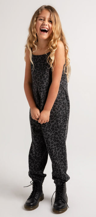 Z Supply Girls Spencer Leo Jumper - Black, Z Supply, Animal Print Romper, JAN23, Leopard, Leopard Romper, Tween Girl, tween girls, Tween Girls Clothing, Z Supply, Z Supply Girls, Z Supply Gir