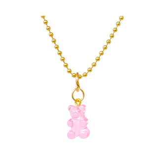 Zomi Gems Pink Gummy Bear Necklace, Zomi Gems, Gummy Bear, Jewelry, Little Girls Jewelry, Necklace, Tiny Treats, Zomi Gems, Zomi Gems Gummy Bear Necklace, Zomi Gems Necklace, Necklaces - Basi