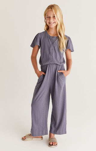 Z Supply Girls Ariella Slub Jumpsuit - Indigo, Z Supply, JAN23, Romper, Tween Girl, tween girls, Tween Girls Clothing, Z Supply, Z Supply Girls, Z Supply Girls Ariella Slub Jumpsuit, Z Supply