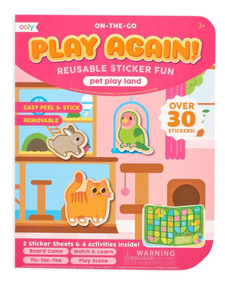 Ooly Play Again Mini On-The-Go Activity Kit - Pet Play Land, Ooly, Activity Book, EB Boy, EB Boys, EB Girls, Ooly, Ooly Play Again Mini On-The-Go Activity Kit, Ooly Play Again Mini On-The-Go 