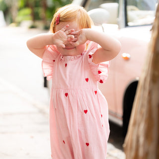 Pink Chicken Baby Girls Jennifer Jumper - Heart Embroidery, Pink Chicken, cf-size-12-18-months, cf-size-3-6-months, cf-size-6-12-months, cf-type-baby-&-toddler-dresses, cf-vendor-pink-chicken