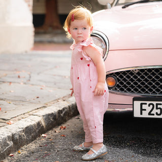 Pink Chicken Baby Girls Jennifer Jumper - Heart Embroidery, Pink Chicken, cf-size-12-18-months, cf-size-3-6-months, cf-size-6-12-months, cf-type-baby-&-toddler-dresses, cf-vendor-pink-chicken