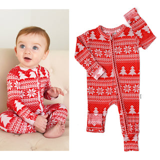 Gigi and Max Clark Christmas Sweater Zip One Piece, Gigi and Max, All Things Holiday, Bamboo Pajama, cf-size-6m-3-6m, cf-size-newborn, cf-type-pajamas, cf-vendor-gigi-and-max, Christmas, Chri