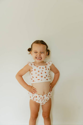 Babysprouts Girl's Two-Piece Swim Suit in Seashells, Babysprouts, Babysprouts, Babysprouts Swimwear, cf-size-0-3-months, cf-size-12-18-months, cf-size-4, cf-size-6-12-months, cf-type-2pc-bath