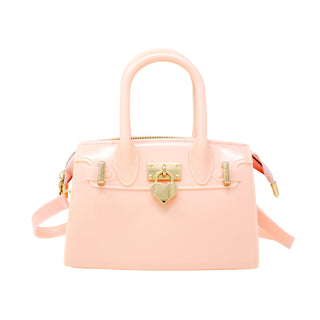 Zomi Gems Jelly Heart Locket Satchel Bag - Pink, Zomi Gems, Handbag, Pink, Purse, Tiny Treats, Zomi Gems, Zomi Gems Handbag, Zomi Gems Jelly Heart Locket Satchel Bag, Zomi Gems Purse, Handbag