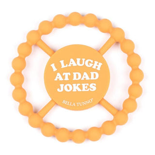 Bella Tunno I Laugh At Dad Jokes Happy Teether, Bella Tunno, Baby Shower Gift, Bella Tunno, Bella Tunno Happy Teether, Bella Tunno Teether, I Laugh At Dad Jokes, Silicone Teether, Teether, Te