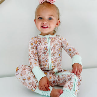 Dream Big Little Co Bunny BloomZzz Dream Romper, Dream Big Little Co, Bamboo Pajamas, Bunny BloomZzz, cf-size-18-24-months, cf-size-3-6-months, cf-size-6-12-months, cf-type-pajamas, cf-vendor