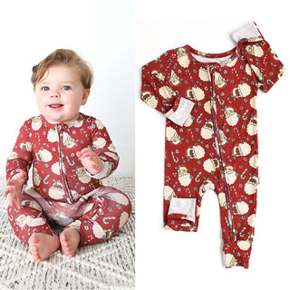 Gigi and Max Kris Zip One Piece, Gigi and Max, All Things Holiday, Bamboo Pajama, cf-size-12m-9-12m, cf-size-3m-0-3m, cf-size-6m-3-6m, cf-size-9m-6-9m, cf-size-newborn, cf-type-pajamas, cf-ve