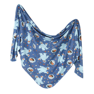 Copper Pearl Sesame Street Cookie Monster Knit Swaddle Blanket, Copper Pearl, cf-type-swaddling-blanket, cf-vendor-copper-pearl, Cookie Monster, Copper Pearl, Copper Pearl Sesame Street, Copp