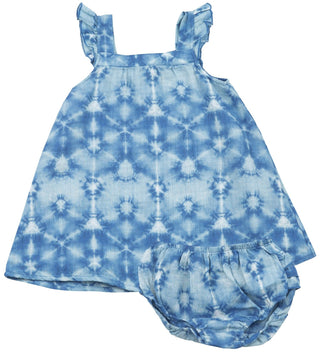 Angel Dear Indigo Shibori Sundress, Angel Dear, Angel Dear, Angel Dear Bodysuit Dress, Angel Dear Dress, Angel Dear Indigo Shibori, Angel Dear Indigo Shibori Sundress, Angel Dear Romper, Ange