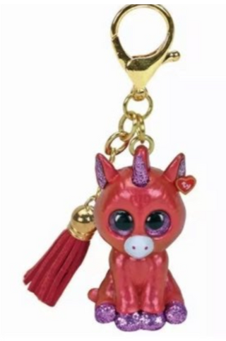 Ty Mini Boo Collectible Clip - Sunset the Unicorn, Ty Inc, Beanie Boo, Beanie Boos, Keychain, Mini Boo, Stocking Stuffer, Stocking Stuffers, Toy, Ty, Ty Beanie Boo, Ty Beanie Boo Collectible 