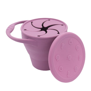 BapronBaby Silicone Collapsible Snack Cup - Grape, BapronBaby, Bapronbaby, cf-type-cup, cf-vendor-bapronbaby, CM22, Collapsible, Collapsible Cup, Cup, Easter Basket, EB Girls, Silicone, Snack