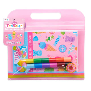 Ooly Mini Traveler Coloring & Activity Kit - Sugar Joy, Ooly, Art Supplies, Book, Camp Gift, Camp Gifts, Coloring & Activity Kit, Coloring Book, Ooly, Ooly Mini Traveler Coloring & Activity K