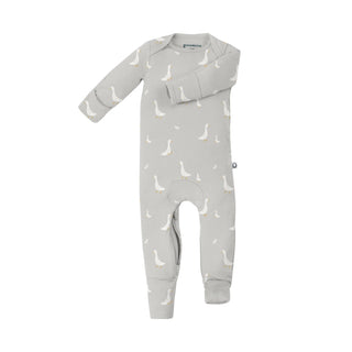 Gunamuna Convertible Romper Footie - Ducks, Gunamuna, cf-size-6-9-months, cf-size-9-12-months, cf-type-romper, cf-vendor-gunamuna, Convertible Romper, Footie, Footie with Zipper, Gunamuna, Gu