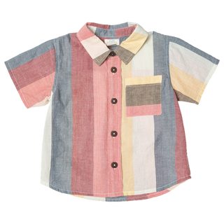 Blue Rooster Boys Jack Shirt - Multi Wide Stripe, Pink Chicken, Blue Rooster, cf-size-6y, cf-size-8y, cf-vendor-pink-chicken, Multi Wide Stripe, Pink Chicken, Pink Chicken Boys Jack Shirt, Pi