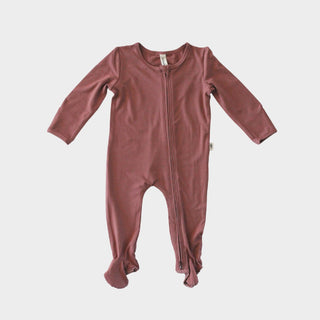 Babysprouts Footie Romper with Zipper in Rosewood, Babysprouts, Baby Sprouts, Babysprouts, Babysprouts Footie, Babysprouts Footie Romper with Zipper, Bamboo Footie, Footie, Footie with Zipper