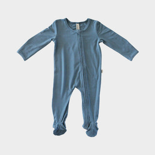 Babysprouts Footie Romper with Zipper in Slate Blue, Babysprouts, Baby Sprouts, Babysprouts, Babysprouts Footie, Babysprouts Footie Romper with Zipper, Bamboo Footie, cf-size-12-18-months, cf