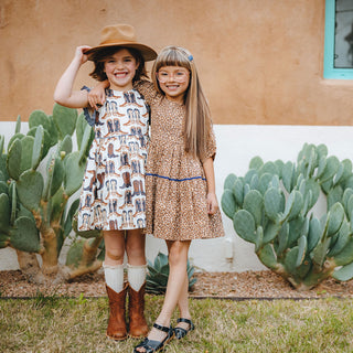 Pink Chicken Girls Nell Dress - Cowboy Boots, Pink Chicken, Big Girls Clothing, Cowboy Boots, Dress, Dress for Girls, Dresses for Girls, Girls Nell Dress, Little Girls Clothing, Little Girls 