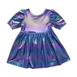 Pink Chicken Laurie Dress - Iridescent Blue, Pink Chicken, Big Girls Clothing, Dress, Dress for Girls, Dresses for Girls, Little Girls Clothing, Little Girls Dress, Little Girls Dresses, Meta