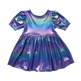 Pink Chicken Laurie Dress - Iridescent Blue, Pink Chicken, Big Girls Clothing, Dress, Dress for Girls, Dresses for Girls, Little Girls Clothing, Little Girls Dress, Little Girls Dresses, Meta