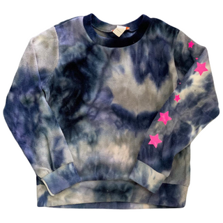 Tweenstyle Neon Star Tie Dye Polar Fleece Pullover, Tweenstyle, Blue Tie Dye Tee, cf-size-12, cf-size-5, cf-size-6, cf-size-6x, cf-type-pullover, cf-vendor-tweenstyle, CM22, Neon Pink Stars, 