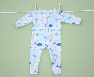 Two Peas Clothing Co Under the Sea Convertible Romper, Two Peas Clothing Co, cf-size-18-24-months, cf-size-6-9-months, cf-type-romper, cf-vendor-two-peas-clothing-co, CM22, Convertible Romper