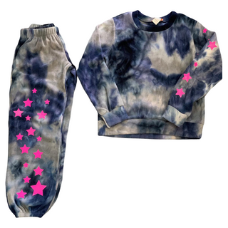 Tweenstyle Neon Star Tie Dye Polar Fleece Sweatpants, Tweenstyle, cf-size-12, cf-size-4, cf-size-5, cf-size-6, cf-size-6x, cf-type-joggers, cf-vendor-tweenstyle, CM22, Sparkle by Stoopher, Sp