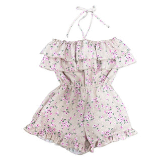 Tru Luv Rose Romper w/Straps & Ruffle Detail, Little Mass, cf-size-10, cf-size-12, cf-size-14, cf-size-7, cf-type-romper, cf-vendor-little-mass, Dress, Flower Romper, JAN23, Little Mass, Litt