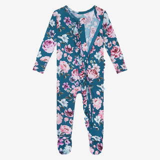 Posh Peanut Keisha Ruffled Zippered Footie, Posh Peanut, Keisha, Posh Peanut, Posh Peanut Fall 2021, Posh Peanut Footie, Posh Peanut Footie with Zipper, Posh Peanut Keisha, Posh Peanut Retail