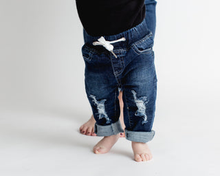 Little Bipsy Distressed Denim, Little Bipsy Collection, Black Denim, cf-size-0-3-months, cf-size-12-18-months, cf-size-18-24-months, cf-size-2t-3t, cf-size-3-6-months, cf-size-3t-4t, cf-size-