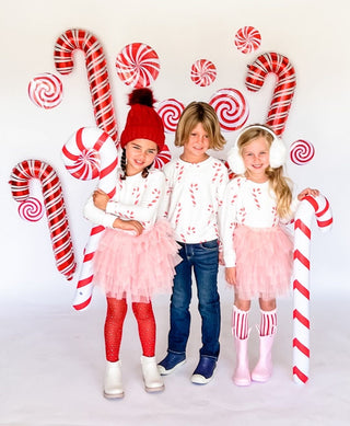 Brokedown Clothing Kid's Candy Cane Sweatshirt, Brokedown Clothing, All Things Holiday, Brokedown Clothing, Brokedown Clothing Christmas Sweatshirt, Brokedown Clothing Holiday, Brokedown Clot