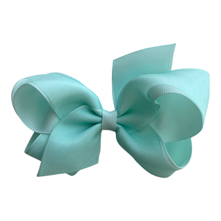 Medium Overlay Grosgrain Bow on Clippie (55+ Colors), Wee Ones, cf-size-antique-white, cf-size-aqua, cf-size-black, cf-size-blue-vapor, cf-size-charcoal, cf-size-coffee, cf-size-colonial-rose