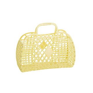 Sun Jellies Small Retro Basket - Yellow, Sun Jellies, cf-type-bag, cf-vendor-sun-jellies, Jelly Bag, Sun Jellies, Sun Jellies Bag, Sun Jellies Pink, Sun Jellies Pink Small Retro Basket, Sun J