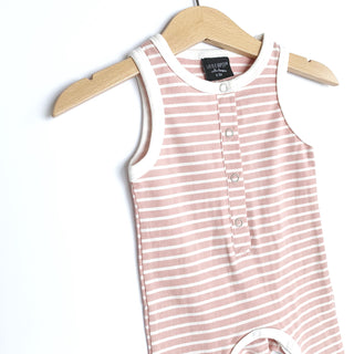 Little Bipsy Stripe Sleeveless Snap Romper-Blush & White, Little Bipsy Collection, Black Friday, CM22, Cyber Monday, Els PW 5060, Els PW 8258, End of Year, End of Year Sale, JAN23, Little Bip